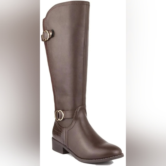 NWT Karen Scott Leandraa Extra Wide-Calf Riding Boots-9.5W - Picture 1 of 14